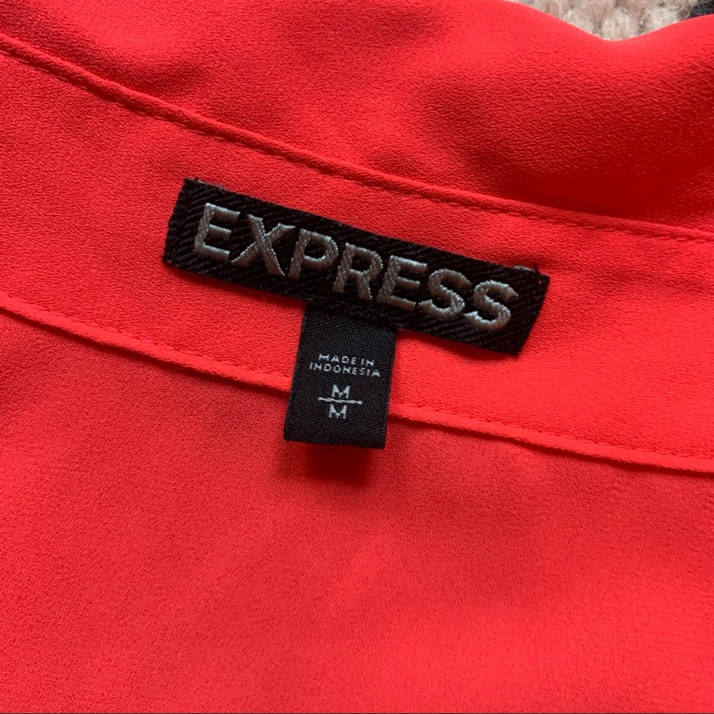 Express Pink Work Blouse Medium - image 3